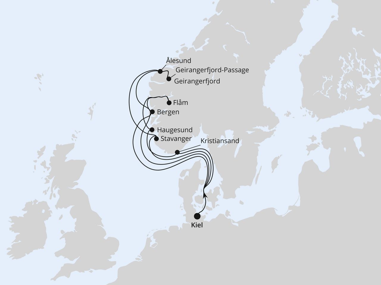 Große Norwegen-Reise ab Kiel