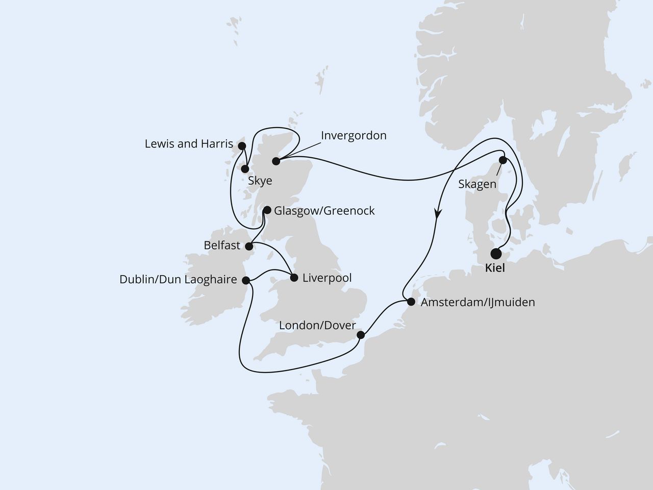 Großbritannien & Irland ab Kiel