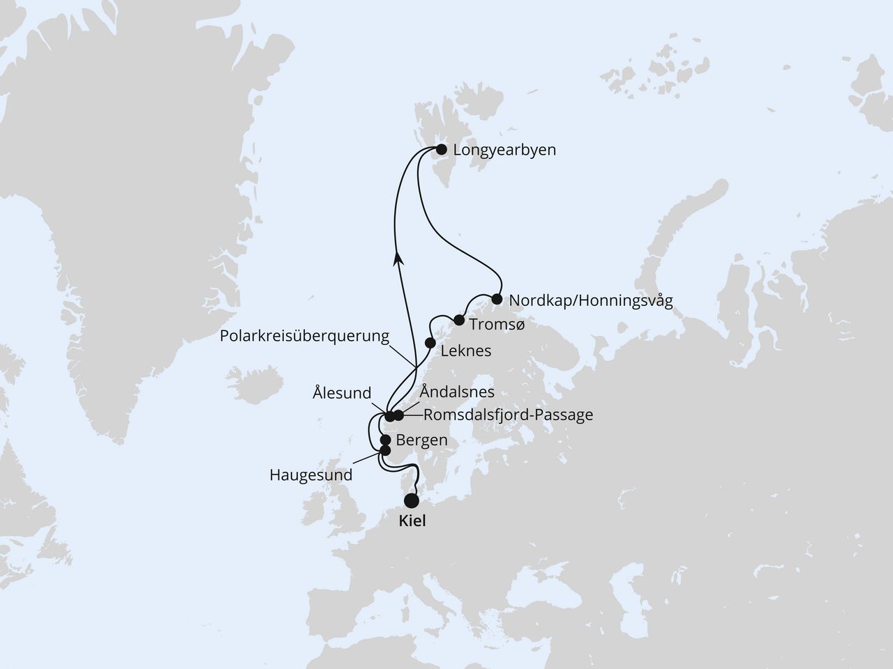 Norwegen mit Spitzbergen & Lofoten ab Kiel