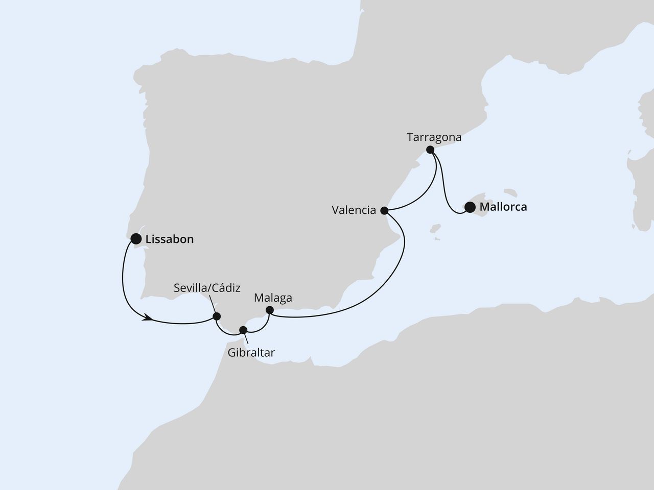 Spanien & Gibraltar ab Lissabon