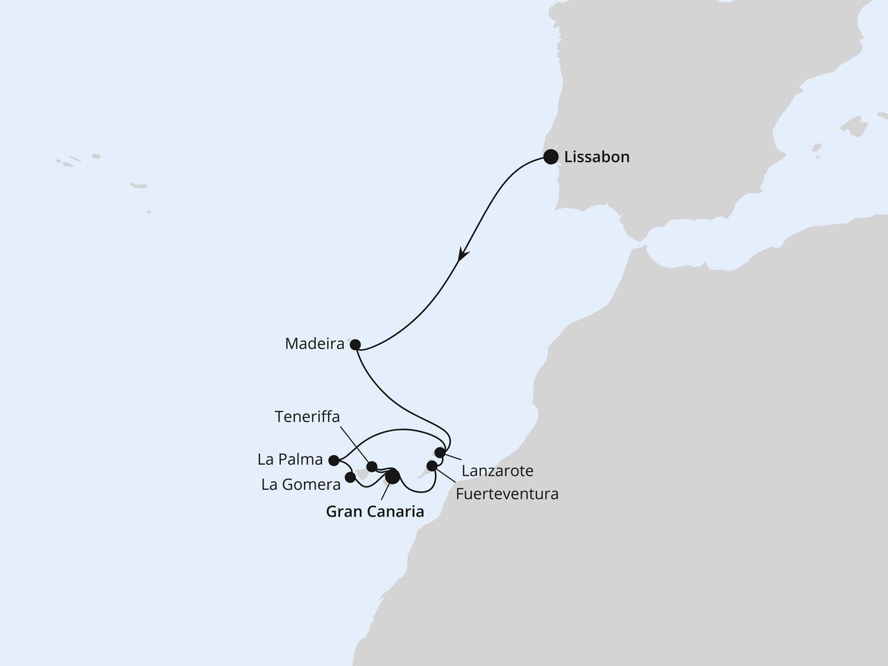 Kanaren & Madeira mit La Gomera ab Lissabon 1