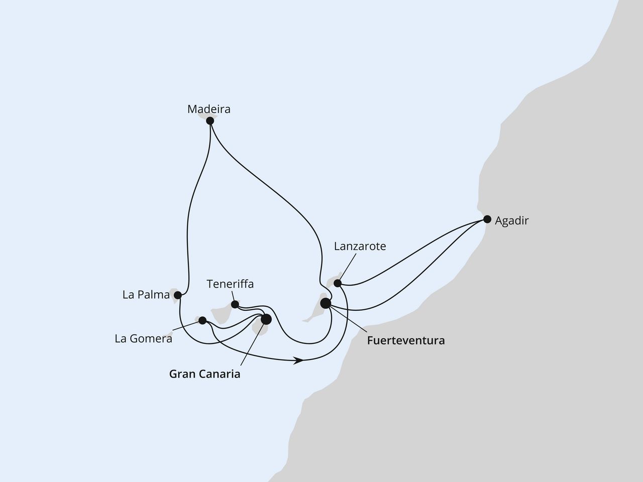 Kanaren, Madeira & Marokko