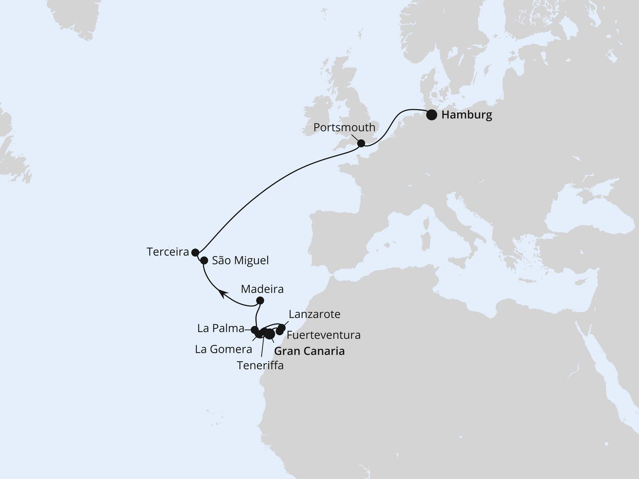 Von Gran Canaria über die Azoren nach Hamburg 2