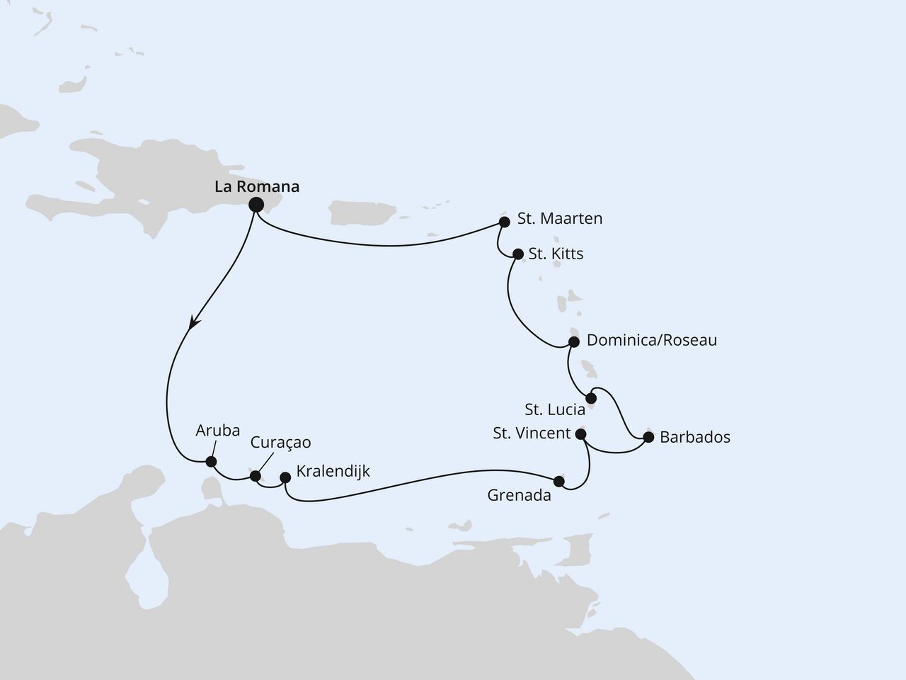 Karibische Inseln ab Dominikanische Republik 1