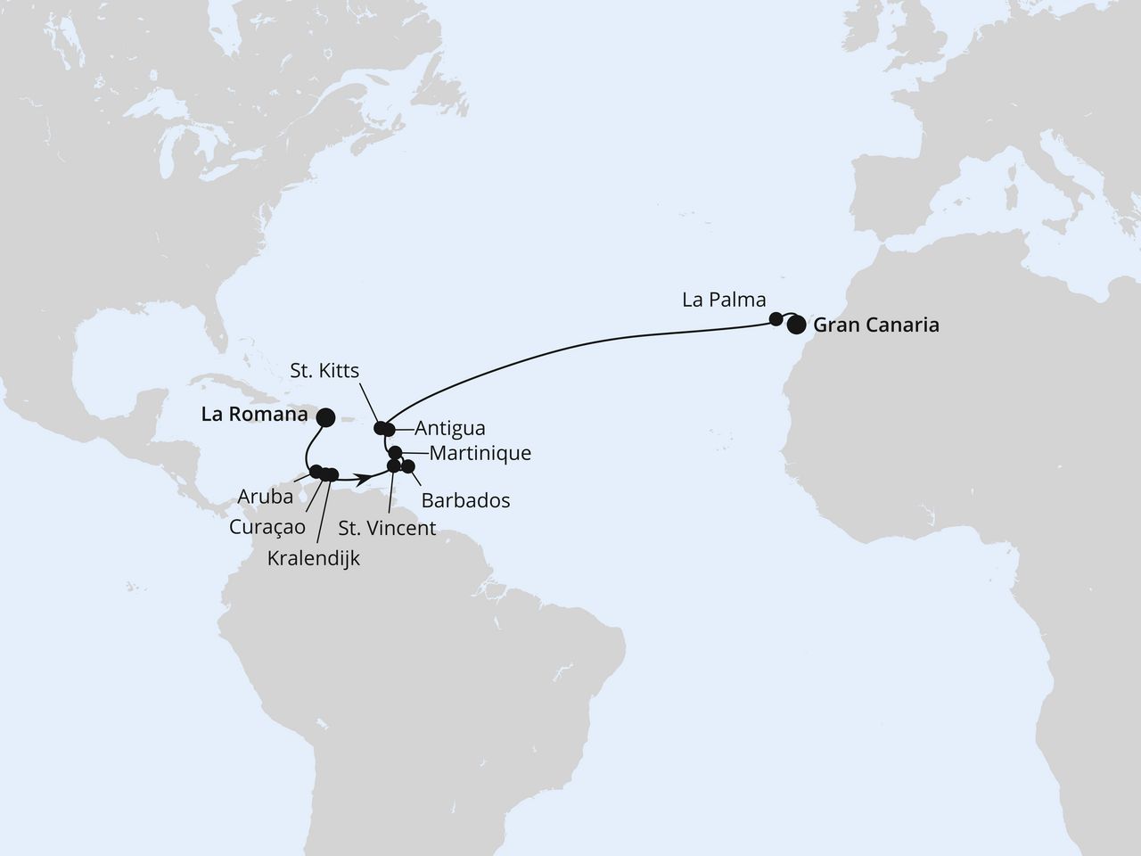 Von der Dominikanischen Republik nach Gran Canaria