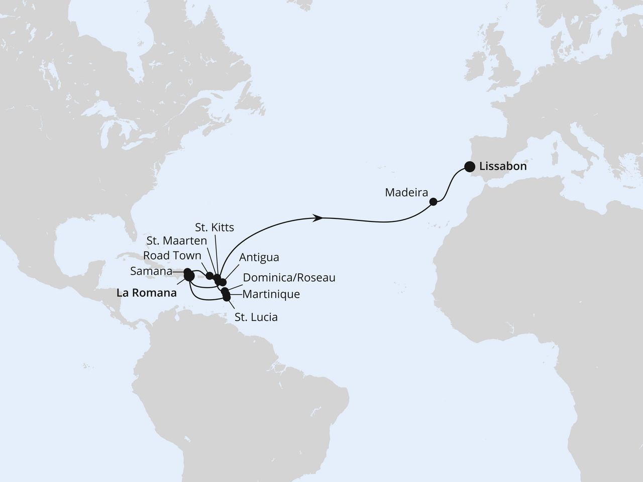 Von der Dominikanischen Republik nach Lissabon 1