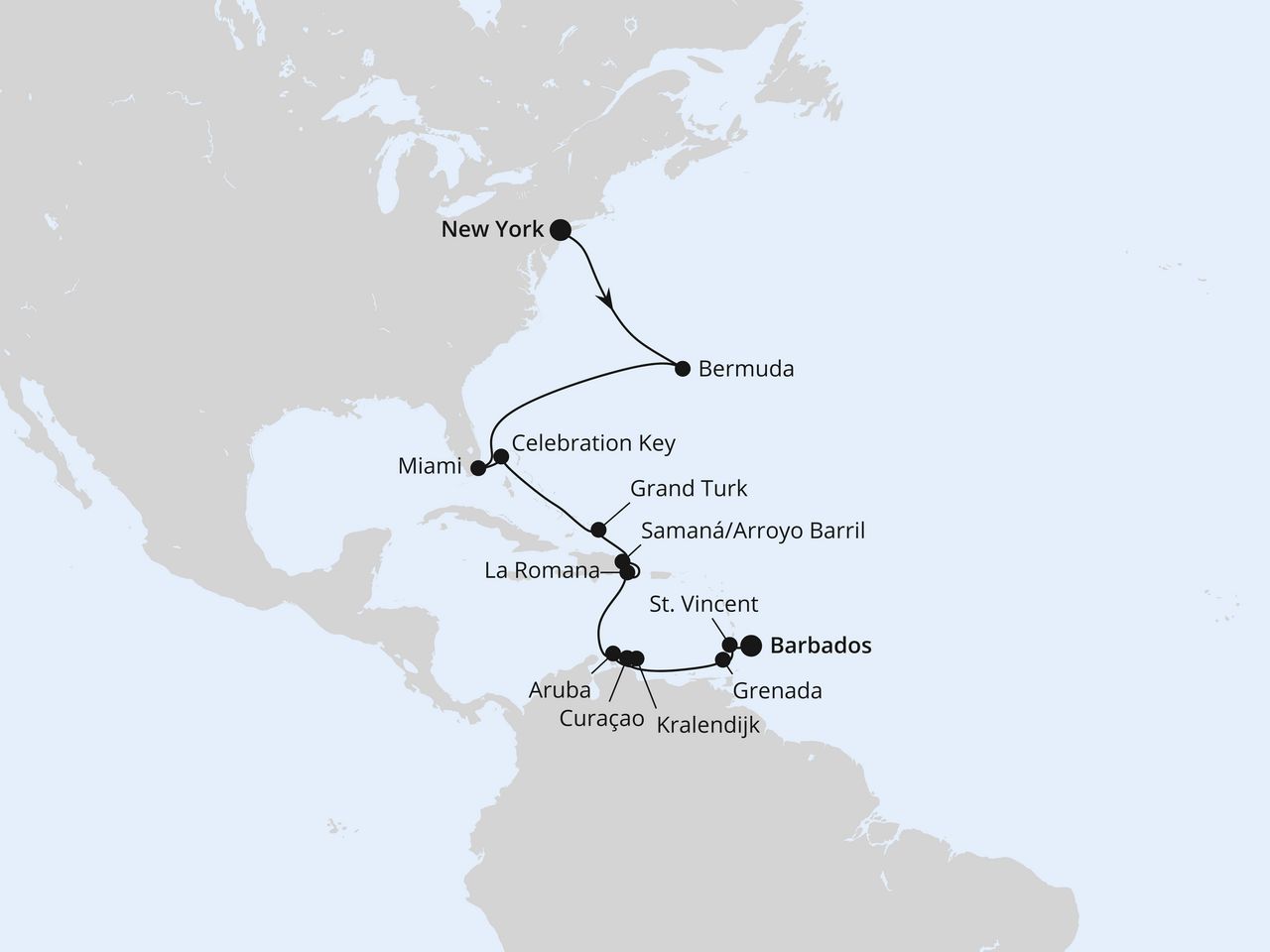 Bermuda, Florida & Karibik ab New York
