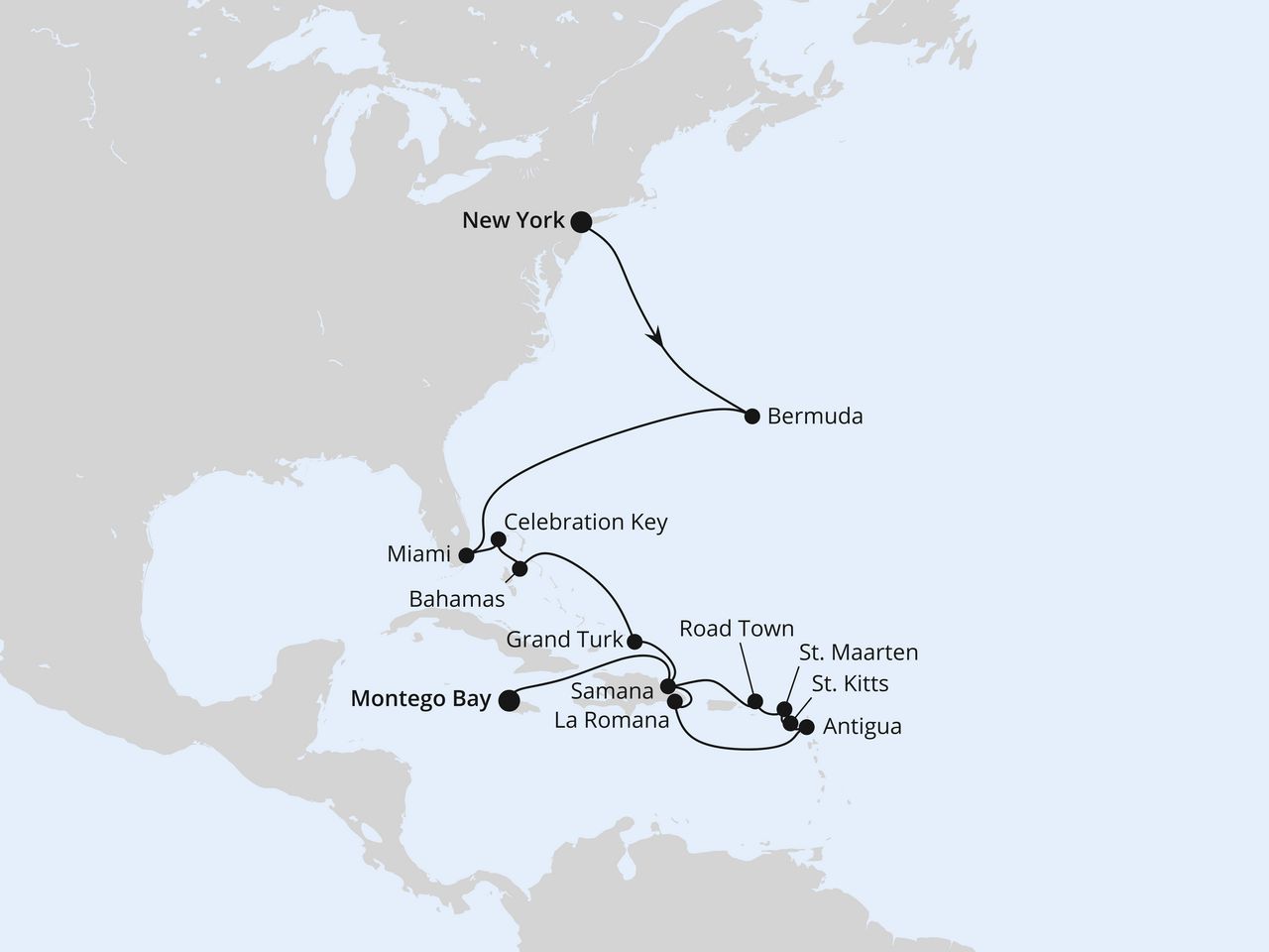 Florida, Bahamas & Karibik ab New York 2