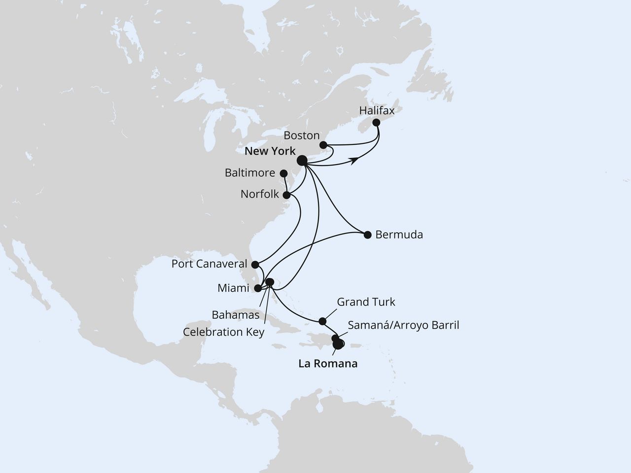 Kanada, Florida & Bahamas ab New York