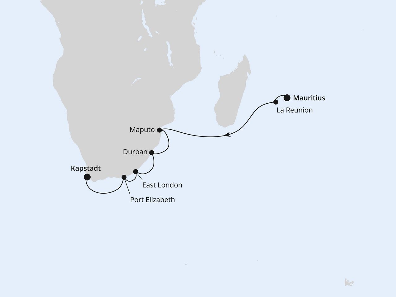 Südafrika mit La Réunion & Mauritius 1