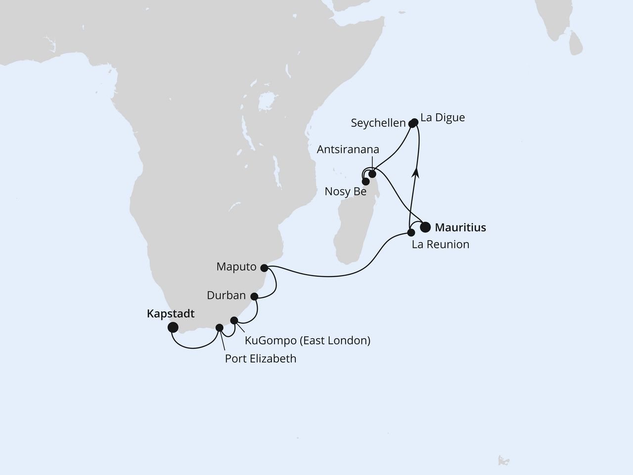 Südafrika, Seychellen, Mauritius & Madagaskar 2