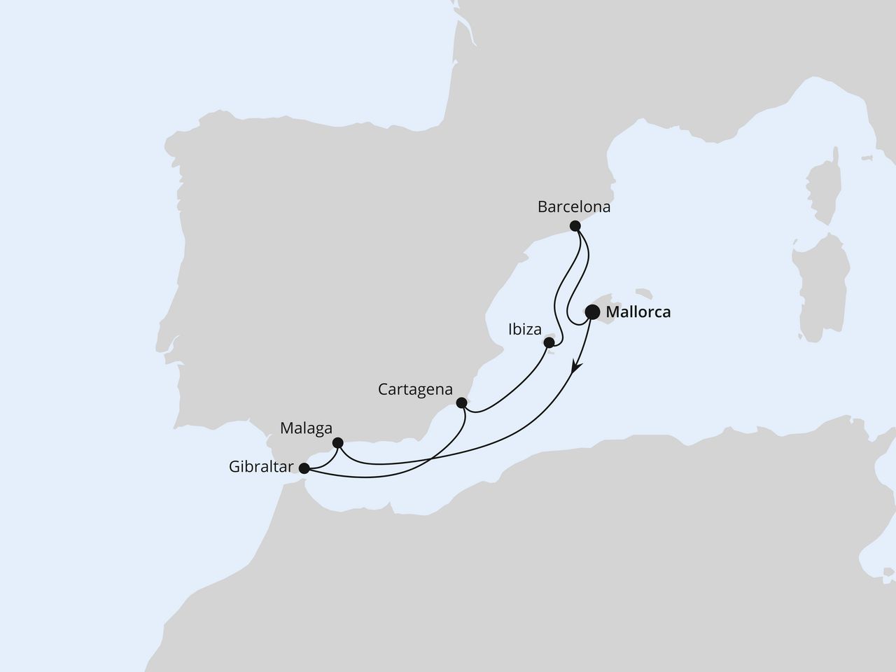 Mediterrane Schätze mit Gibraltar ab Mallorca