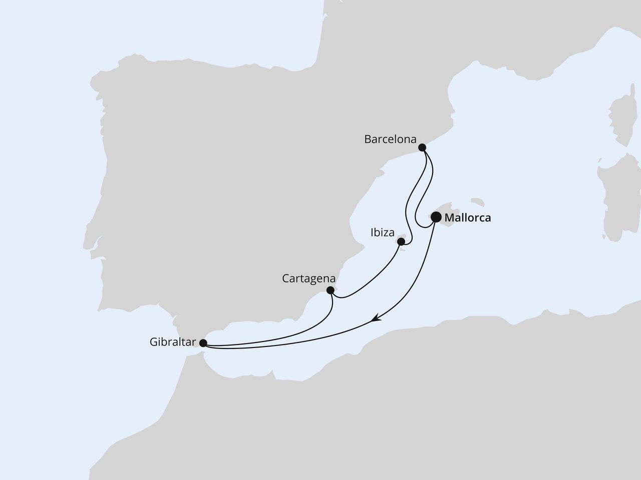 Mediterrane Schätze mit Gibraltar ab Mallorca