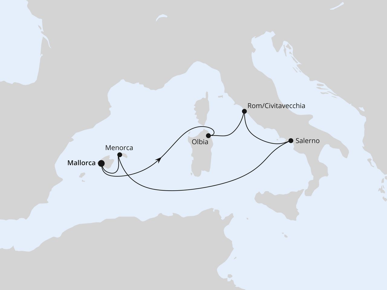Italien & Balearen ab Mallorca