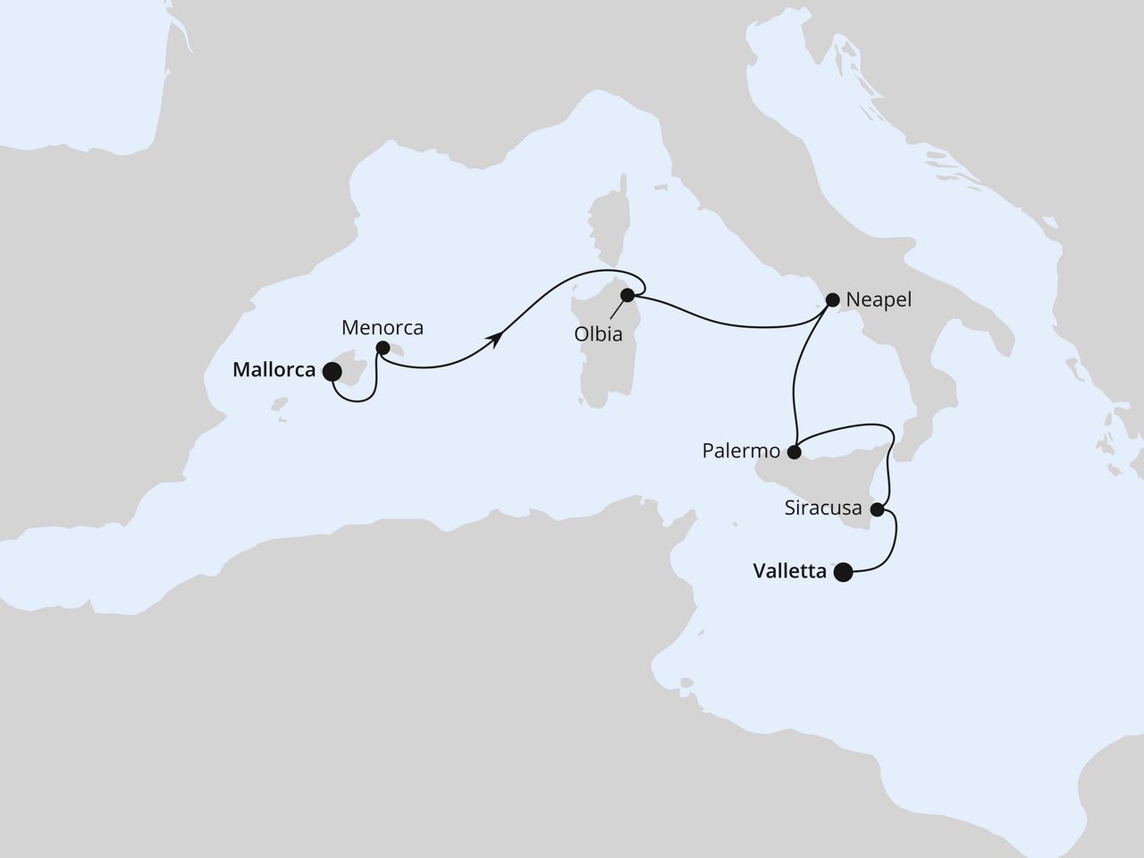 Mittelmeerinseln ab Mallorca