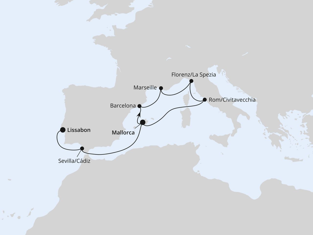 Perlen am Mittelmeer mit Lissabon ab Mallorca