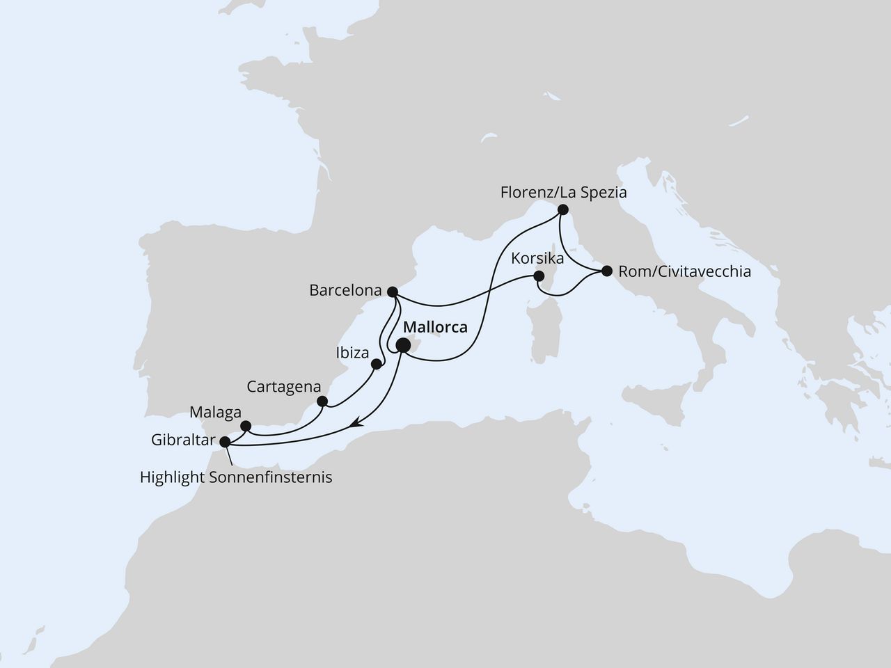 Große Mittelmeer-Reise mit Sonnenfinsternis 2