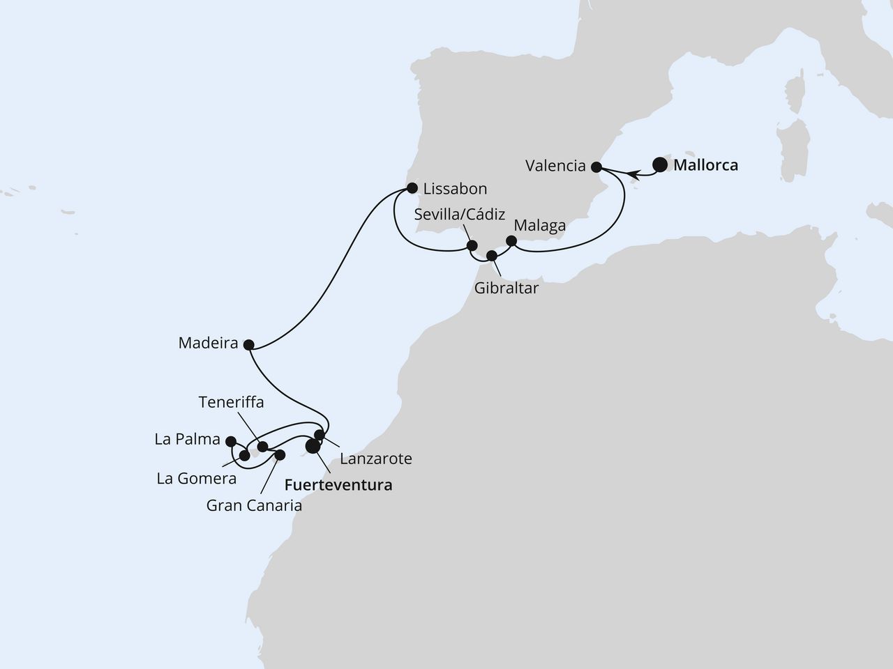 Andalusien, Madeira & Kanaren ab Mallorca 1