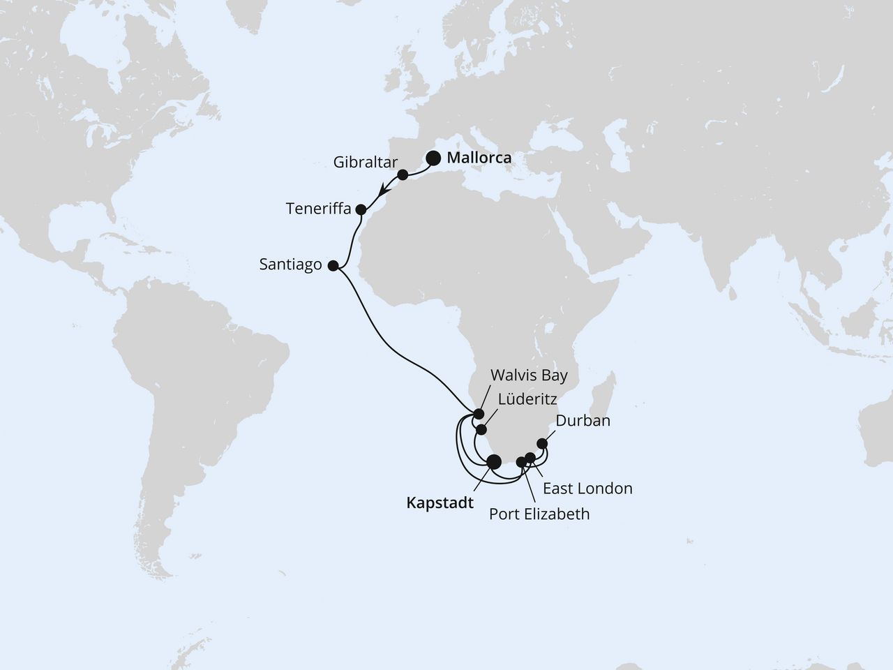 Von Mallorca über Namibia nach Kapstadt 2