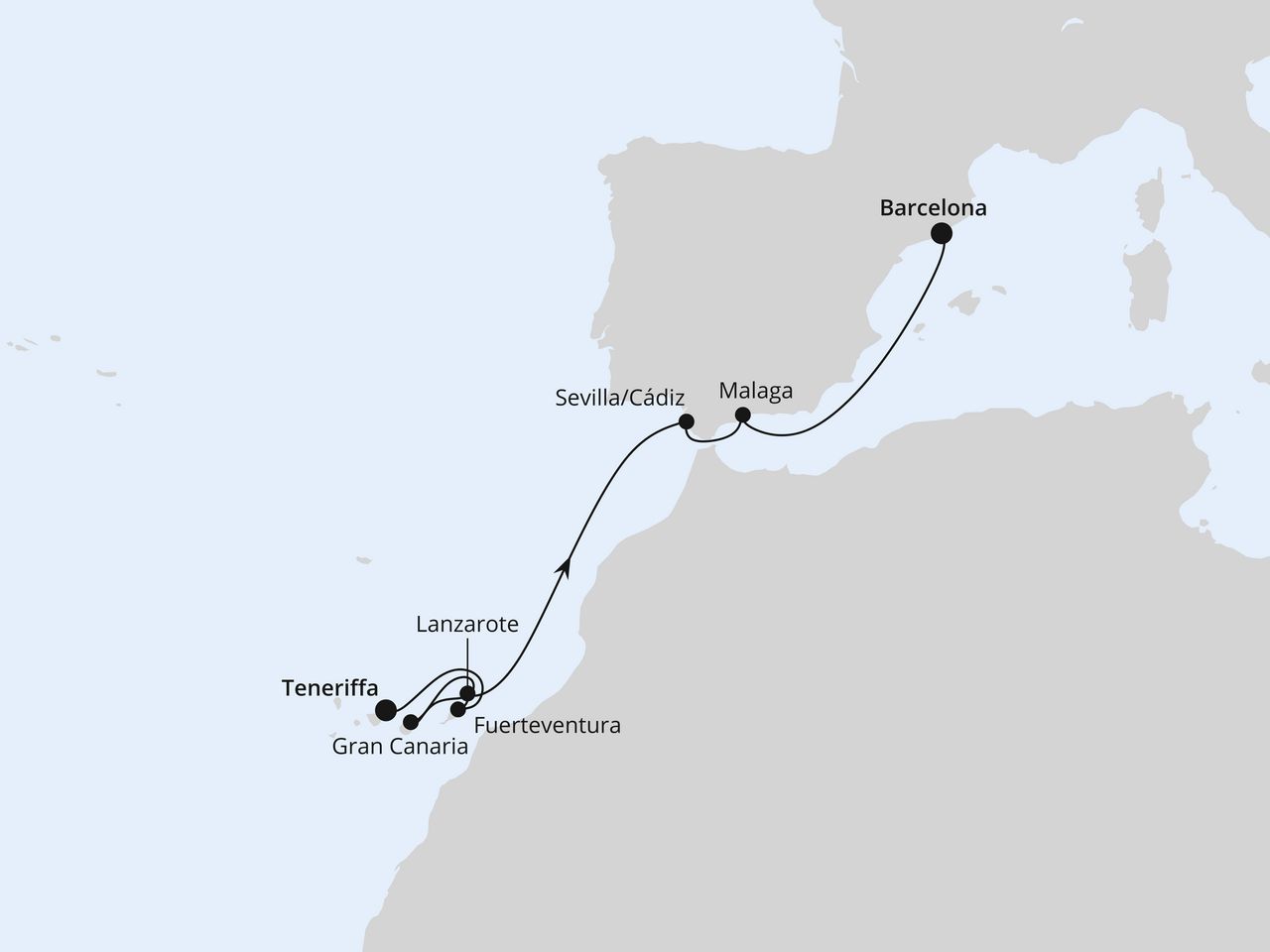 Kanaren & Andalusien ab Teneriffa 1