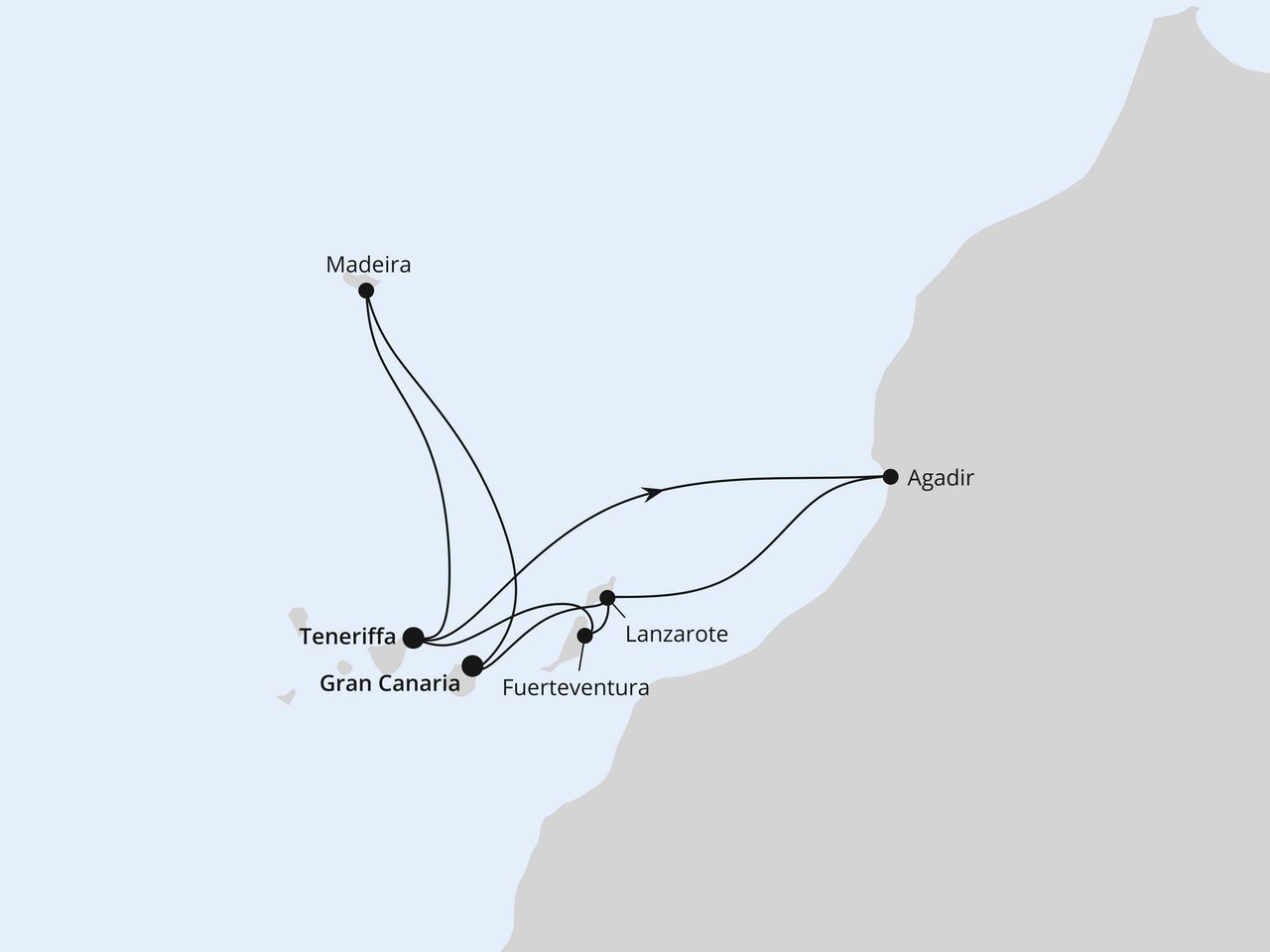 Kanaren, Marokko & Madeira ab Teneriffa