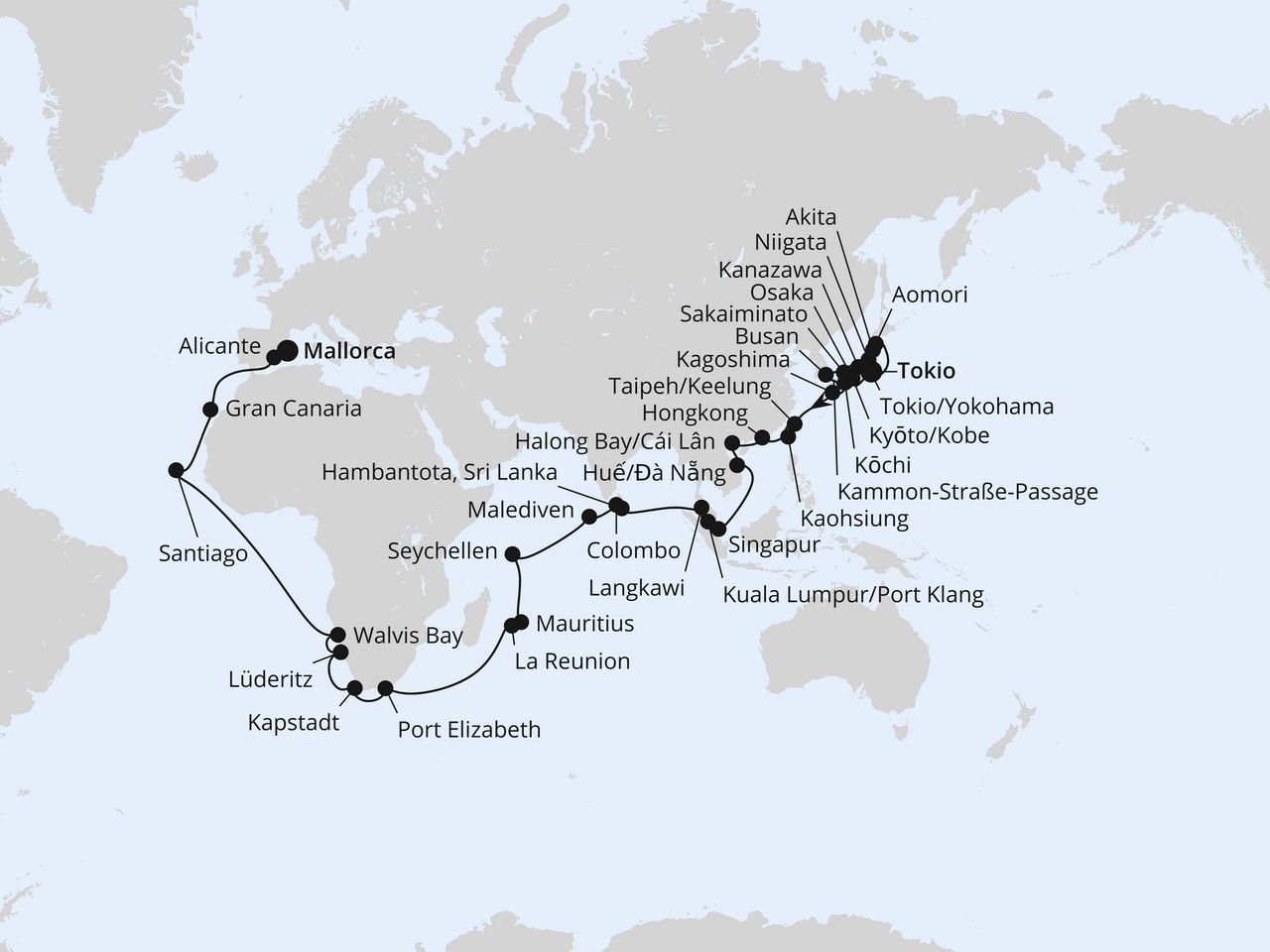 Weltenbummler Asien zur Frühlingsblüte & Afrika