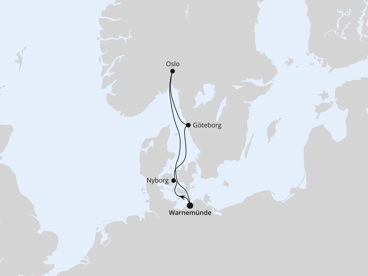 Kurzreise nach Skandinavien ab Warnemünde