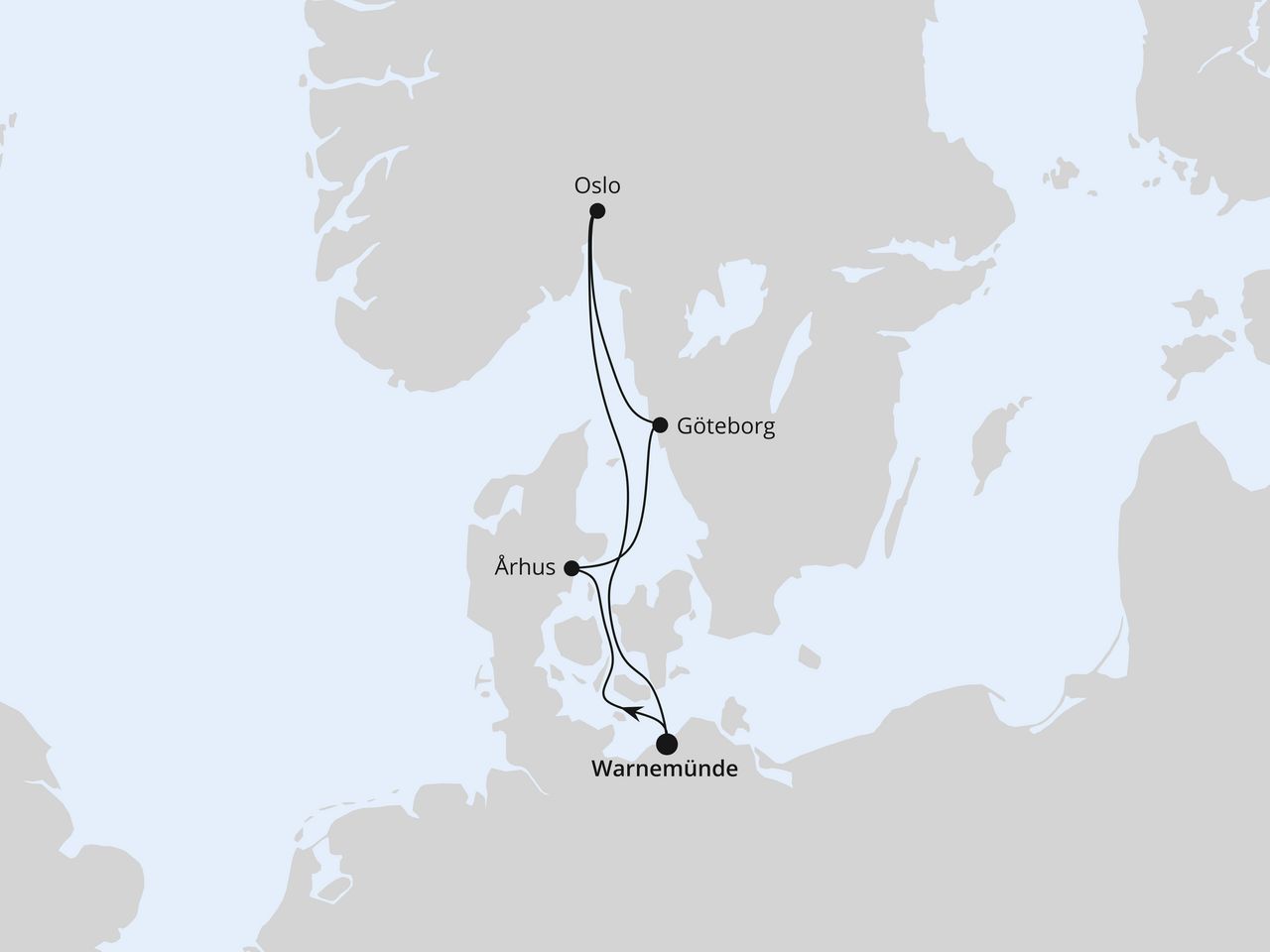 Kurzreise nach Skandinavien ab Warnemünde