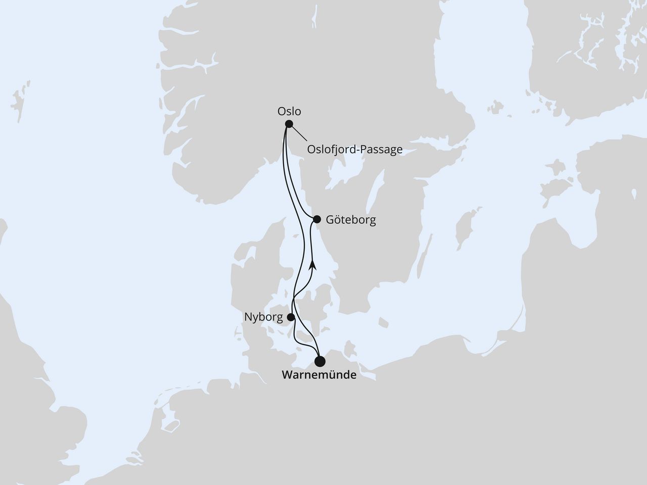 Kurzreise nach Skandinavien ab Warnemünde