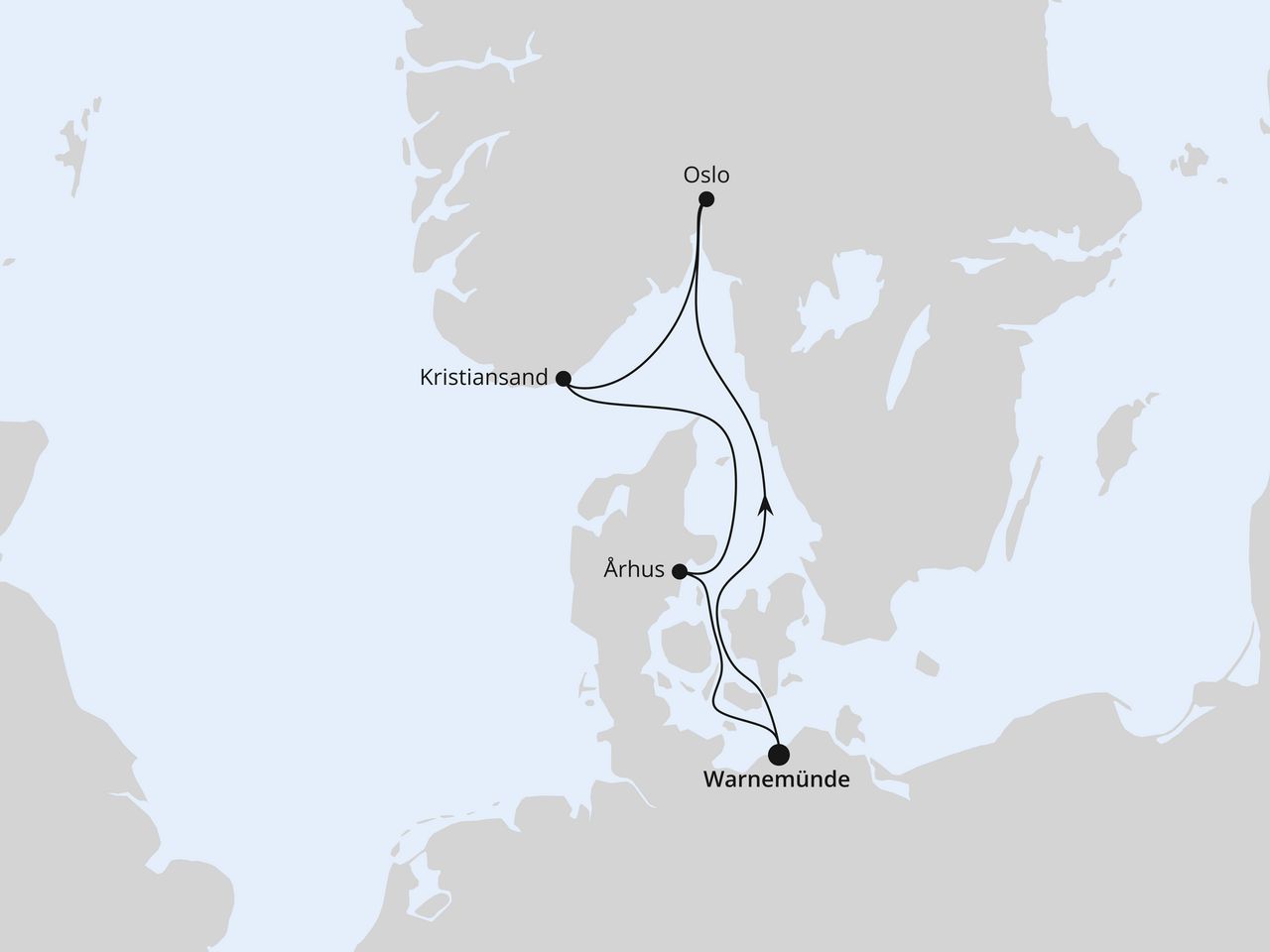 Kurzreise nach Skandinavien ab Warnemünde