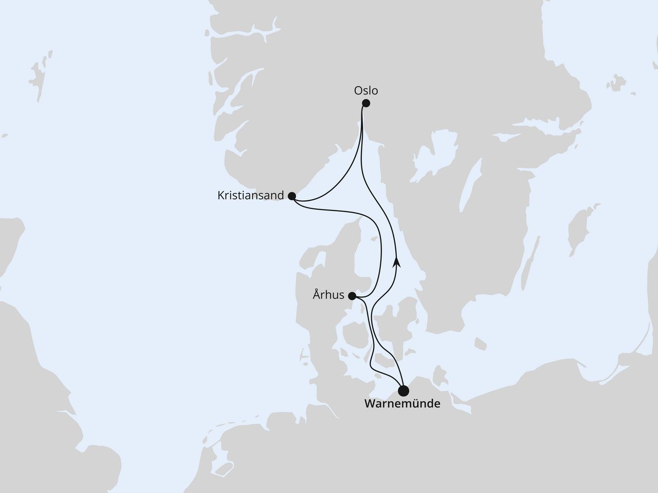 Kurzreise nach Skandinavien ab Warnemünde