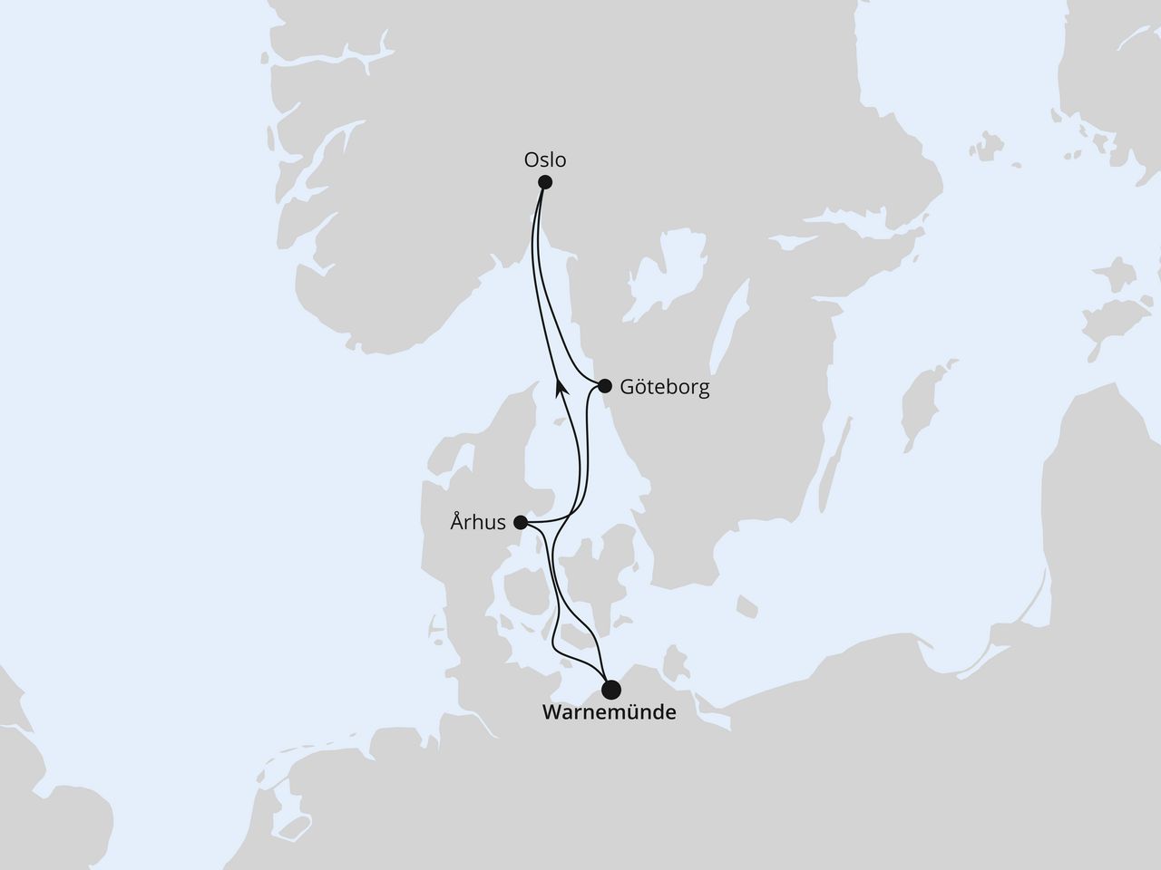 Kurzreise nach Skandinavien ab Warnemünde