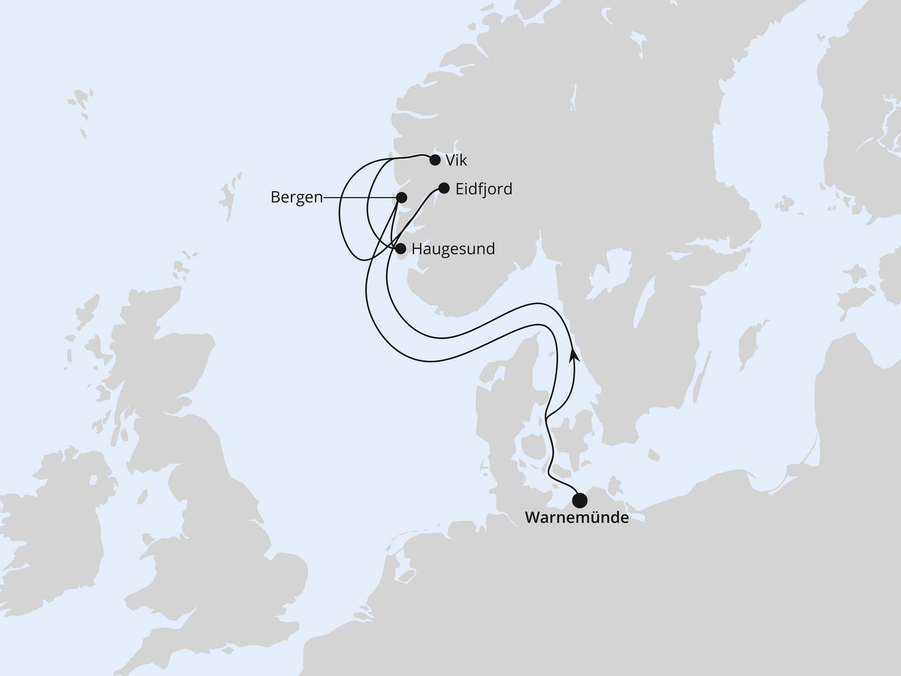Norwegens Fjorde ab Warnemünde