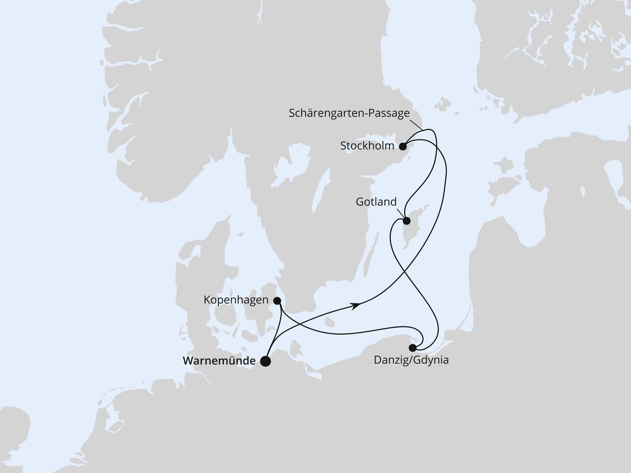 Schweden, Polen & Dänemark ab Warnemünde