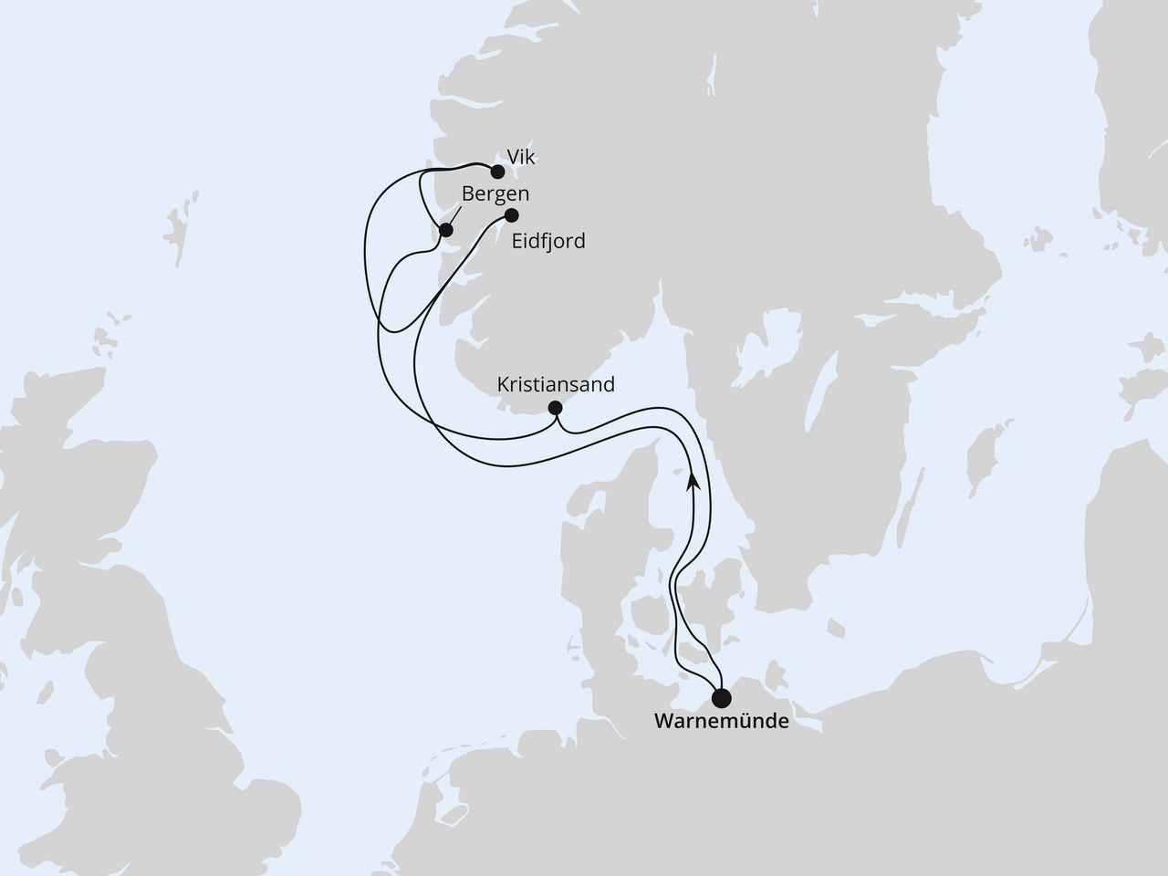 Norwegens Fjorde ab Warnemünde 1