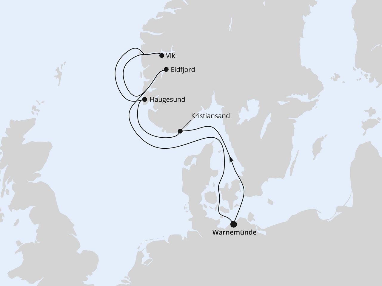 Norwegens Fjorde ab Warnemünde 1