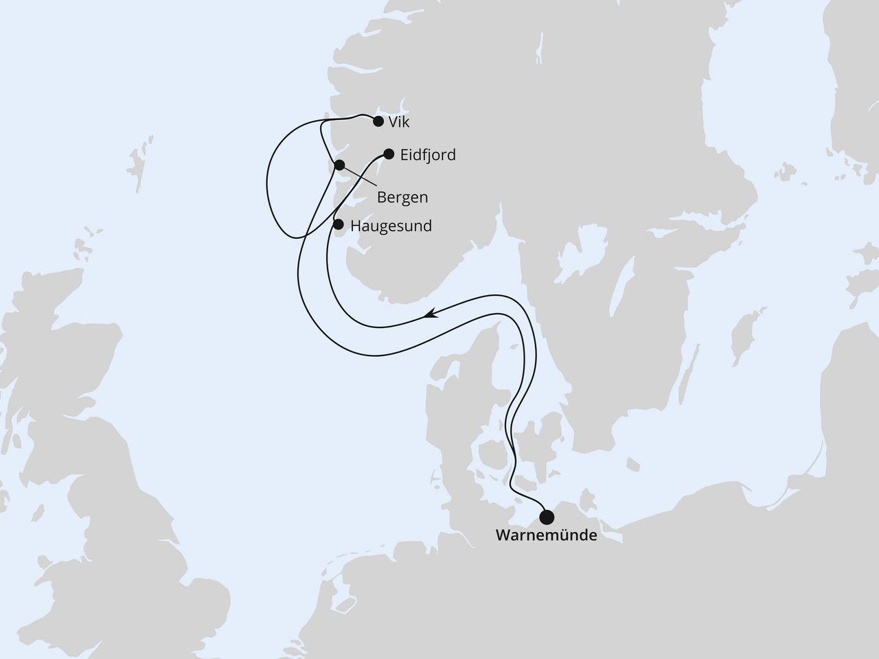 Norwegens Fjorde ab Warnemünde 1