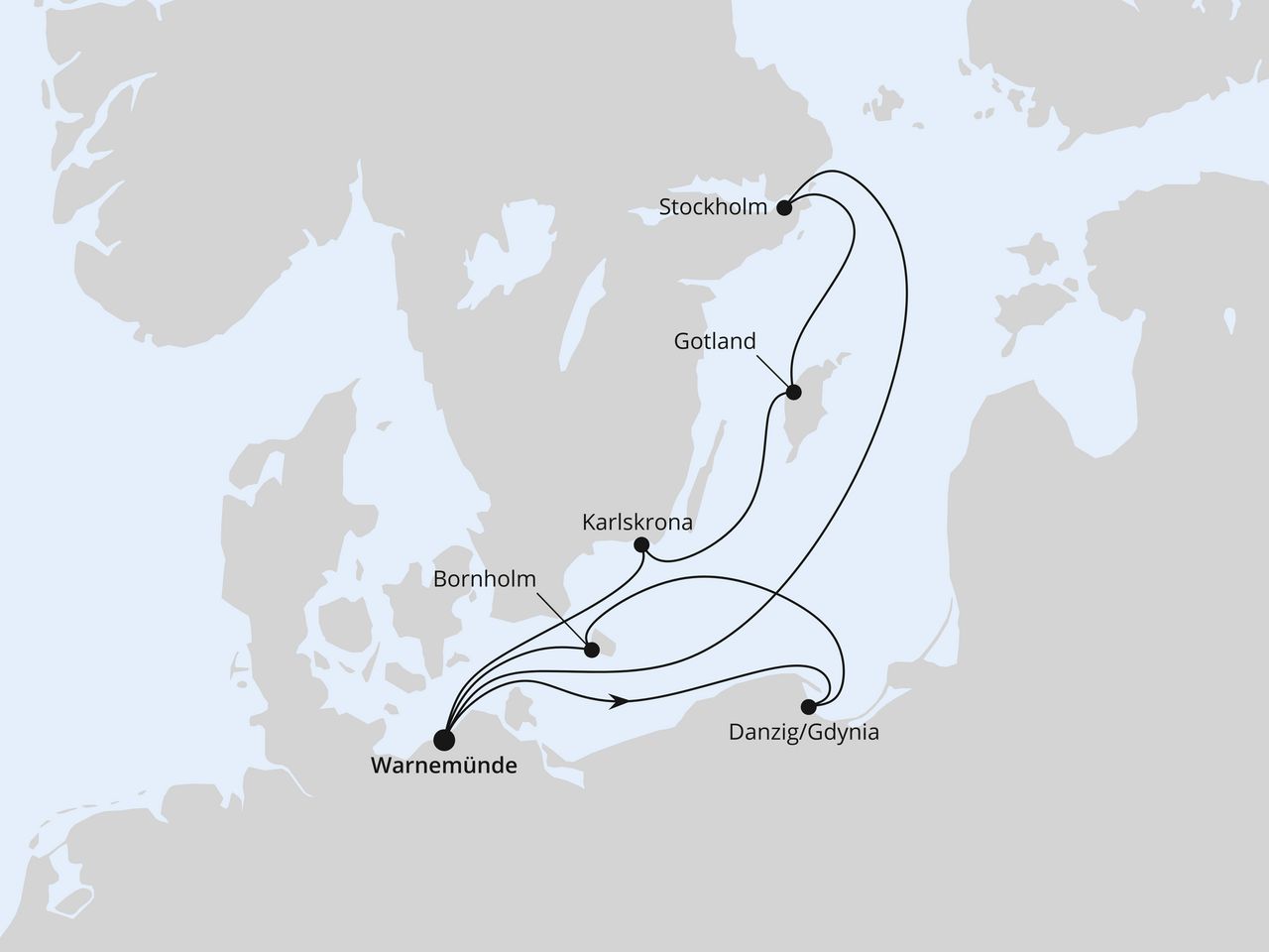 Schweden mit Danzig & Bornholm ab Warnemünde