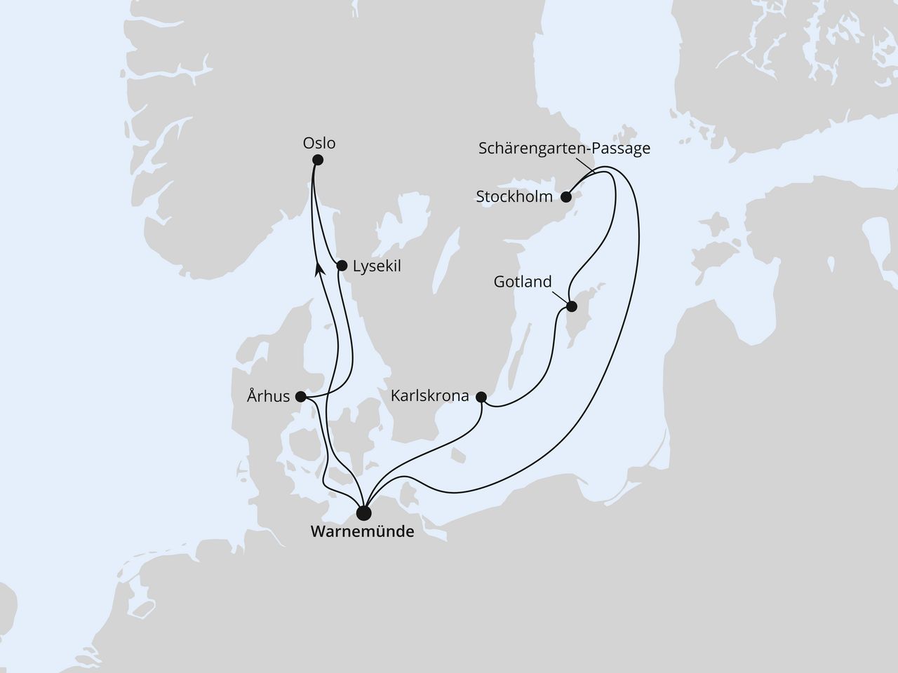Städte der Ostsee ab Warnemünde 2