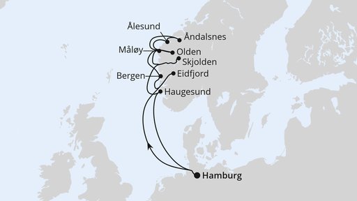 Norwegens Fjorde mit Sognefjord ab Hamburg