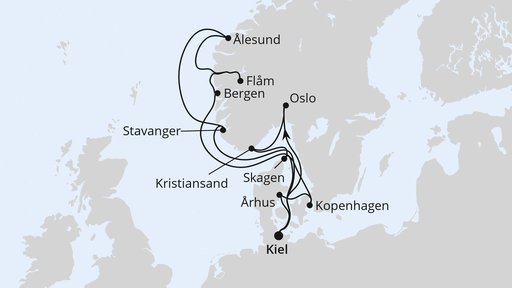 Große Skandinavien-Reise ab Kiel