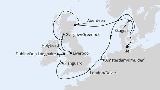 Großbritannien & Irland ab Kiel