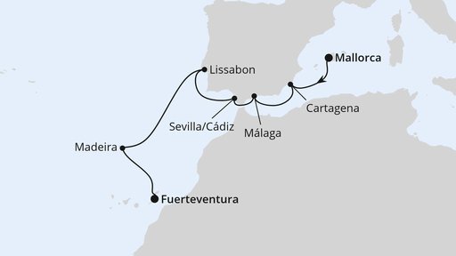 Andalusien, Portugal & Fuerteventura ab Mallorca