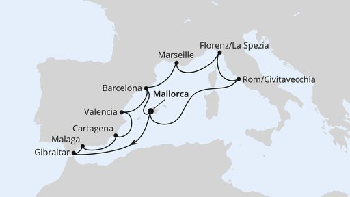 Große Mittelmeer-Reise ab Mallorca