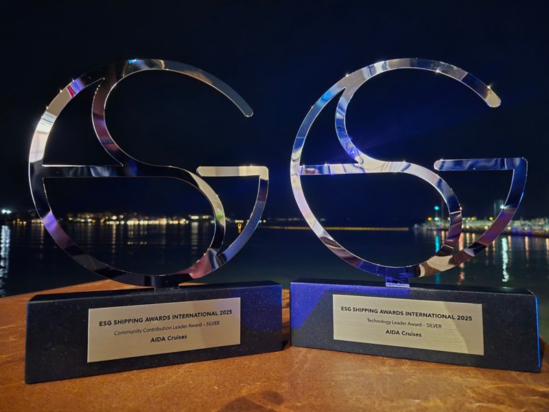 AIDA Cruises gewinnt die ESG Shipping Awards 2025 in zwei Kategorien