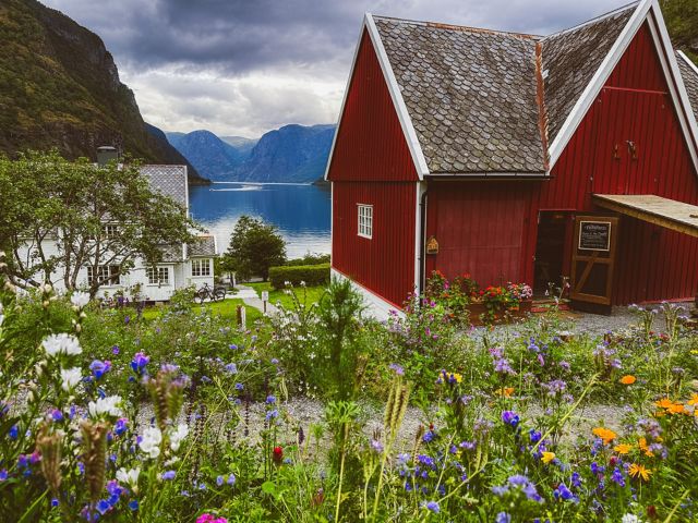 Norwegischer Bauernhofgenuss mit Fjordblick