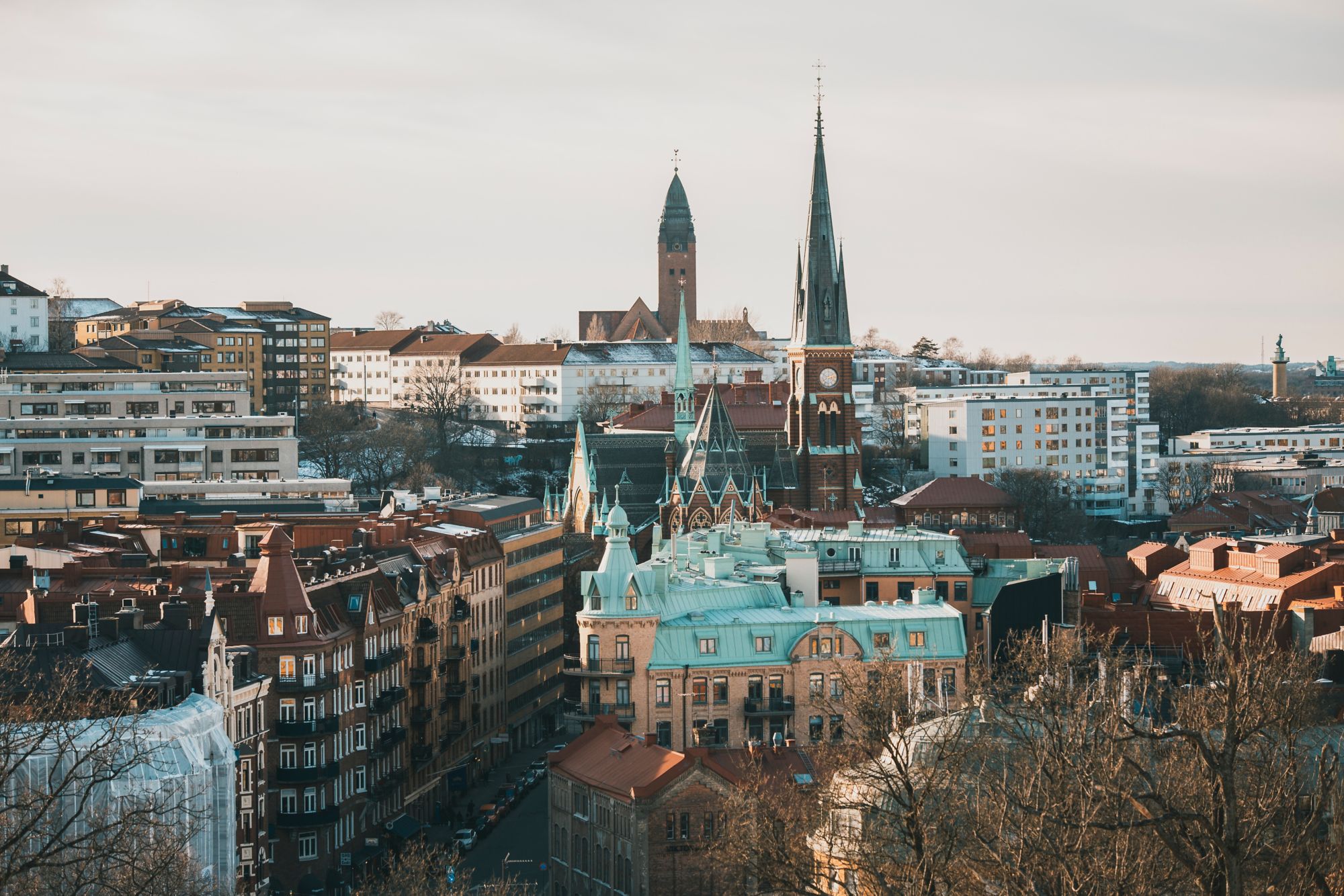 View over the district of Linné.