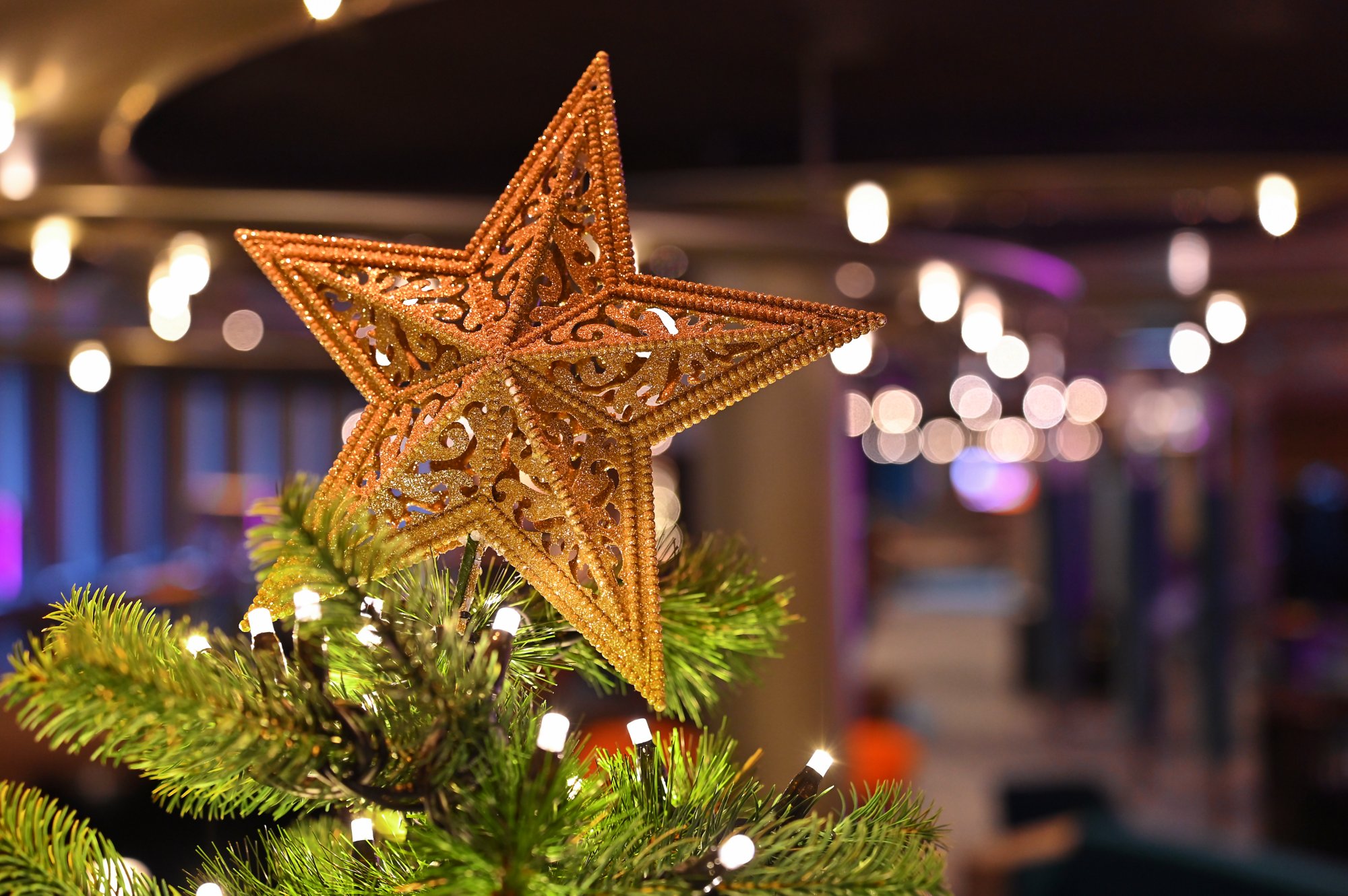 Stern auf Christbaum