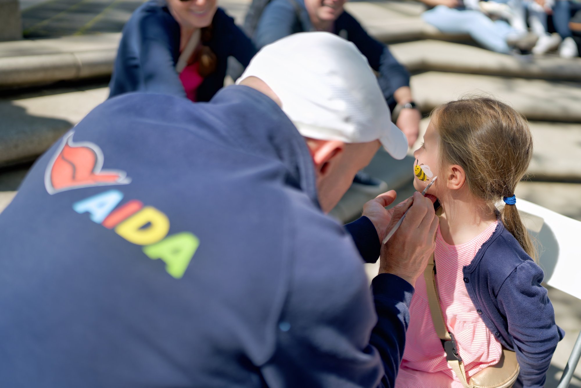 Kinderschminken auf dem Hamburger Hafengeburtstag