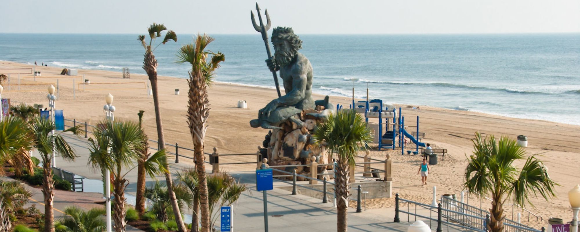 Oceanfront beach boardwalk Neptune